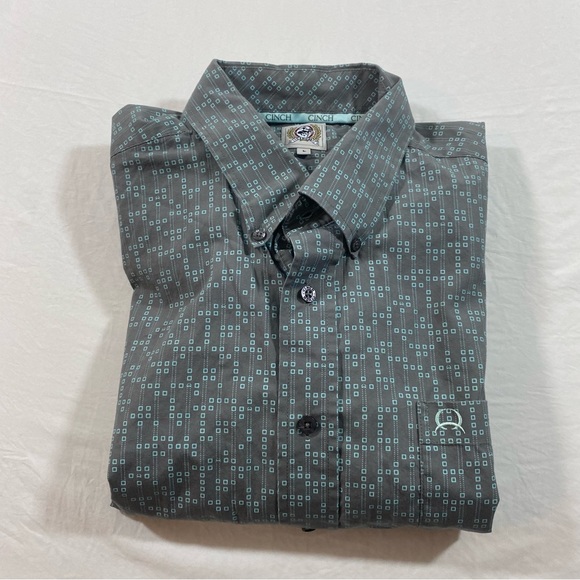 Cinch shirt Men’s Large Graphic Long Sleeve Button down shirt western cowboy - Picture 5 of 10